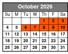 Smoke On The Mountain October Schedule