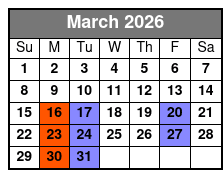 Queens of Soul  March Schedule