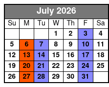 Queens of Soul  July Schedule