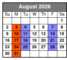 Queens of Soul  August Schedule