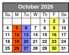 Queens of Soul  October Schedule