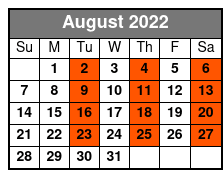 Haygoods August Schedule