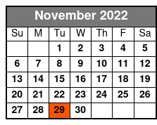 Haygoods November Schedule