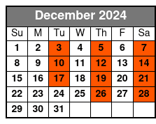 The Haygoods Branson December Schedule