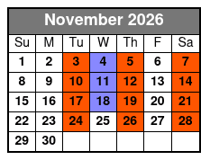 The Haygoods Branson's Most Popular Show November Schedule