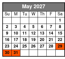 White Water Branson MO May Schedule
