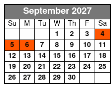 White Water Branson MO September Schedule