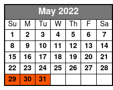 White Water Branson MO May Schedule