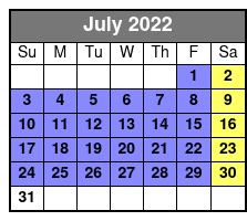White Water Branson MO July Schedule