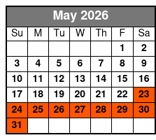 White Water 1 Day Ticket May Schedule