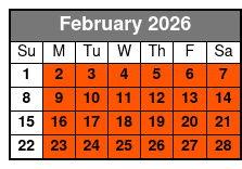 World's Largest Toy Museum Complex February Schedule