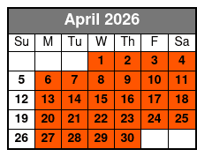 World's Largest Toy Museum Complex April Schedule