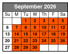 World's Largest Toy Museum Complex September Schedule