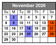 Michael Jackson The Illusion: Re-living The King of Pop! November Schedule