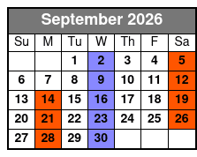 Michael Jackson The Illusion: Re-living The King of Pop! VIP Seating September Schedule