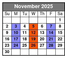 The Sound of Simon & Garfunkel November Schedule