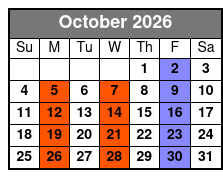 The Sound of Simon & Garfunkel October Schedule