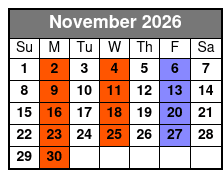 The Sound of Simon & Garfunkel November Schedule