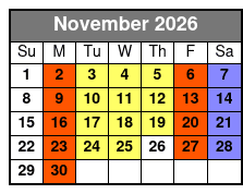 Where Jesus Walked November Schedule