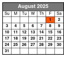 Tracy Byrd Standard Seating August Schedule
