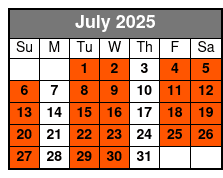UTV Tours at Fox Creek Park July Schedule