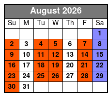 UTV Tours at Fox Creek Park August Schedule