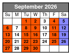 UTV Tours at Fox Creek Park September Schedule