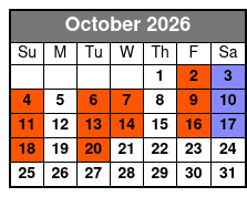 UTV Tours at Fox Creek Park October Schedule