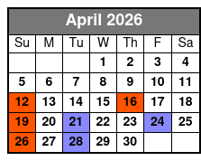 A Garth Tribute April Schedule