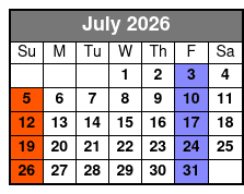 A Garth Tribute July Schedule