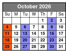 A Garth Tribute October Schedule