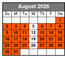 Riga Tony's Branson's Best Murder Mystery Dinner Show August Schedule