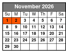 Riga Tony's Branson's Best Murder Mystery Dinner Show November Schedule