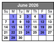 Comedy Bash Dinner Show June Schedule