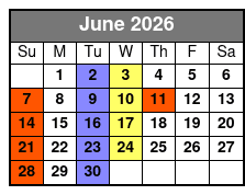 Spirit of America  June Schedule