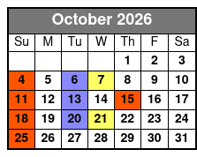 Spirit of America  October Schedule