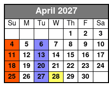 Spirit of America  April Schedule