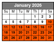 Branson Museum Pass January Schedule