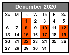 An American Christmas December Schedule