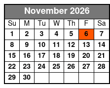 Toast - A Tribute to Bread  November Schedule