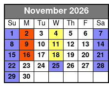 Patsy Cline & Friends November Schedule