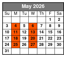 Patsy Cline & Friends May Schedule