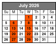 Patsy Cline & Friends July Schedule