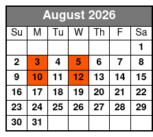 Patsy Cline & Friends August Schedule