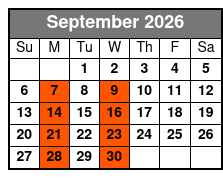 Patsy Cline & Friends September Schedule