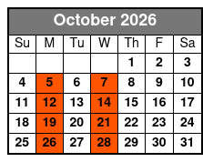 Patsy Cline & Friends October Schedule