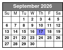 A Time For Freedom September Schedule