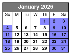 Inspiration Tower January Schedule