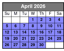 Inspiration Tower April Schedule