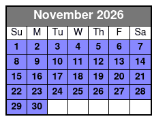 Inspiration Tower November Schedule